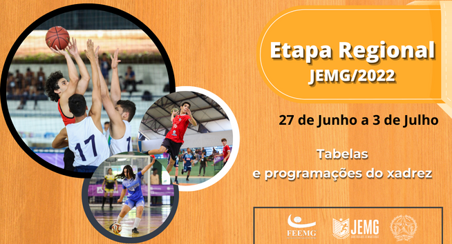 Tabelas de jogos da etapa regional já estão disponíveis.