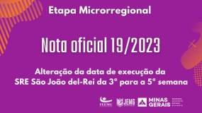Publicada a Nota Oficial 19/2023 – Alteração da data de execução da SRE São João del-Rei da 3ª para a 5ª semana.