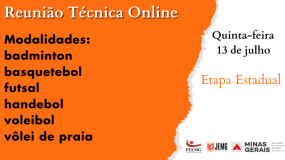 Se liga! Reunião técnica da etapa estadual acontece nesta quinta-feira,13 de julho.