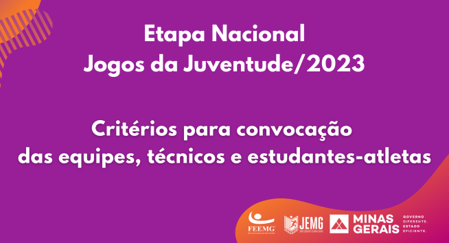 Municípios já podem se candidatar para sediar etapas dos Jogos de Minas  Gerais e JEMG 2017  DIVEP – DIVISÃO DE AÇÕES PEDAGÓGICAS –  SUPERINTENDÊNCIA REGIONAL DE ENSINO DE CORONEL FABRICIANO/MINAS GERAIS –  BRASIL