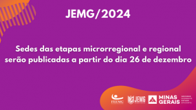 Fique ligado! Sedes da microrregional e regional serão divulgadas a partir do dia 26 de dezembro.