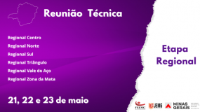 Fique ligado! Programação das reuniões técnicas da etapa regional já estão disponíveis.