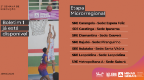 Boletim 1 da Segunda Semana de Execução da Etapa Microrregional já está disponível.