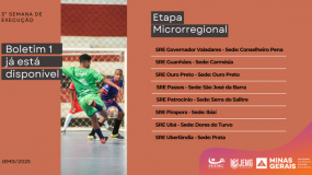 Boletim 1 da Terceira Semana de Execução da Etapa Microrregional já está disponível.
