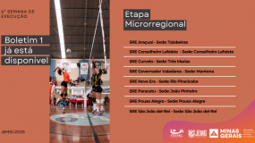 Boletim 1 da Sexta Semana de Execução da Etapa Microrregional já está disponível.