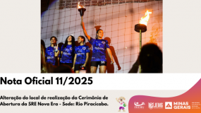 Publicada a Nota Oficial 11/2025. Alteração do local de realização da Cerimônia de Abertura da SRE Nova Era – Sede: Rio Piracicaba.