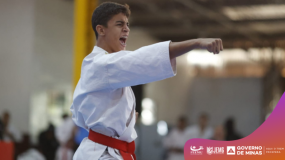 O karatê e seus benefícios, revelando histórias no JEMG/2025. Assista a reportagem.