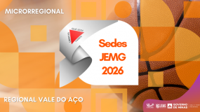 Etapa Microrregional JEMG/2026. Sedes da Regional Vale do Aço já estão disponíveis.