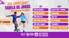 Já estão disponíveis as publicações das tabelas, dos chaveamentos/emparceiramentos e das programações do xadrez da 2ª semana de execução da etapa microrregional do JEMG/2026. Acesse e confira!