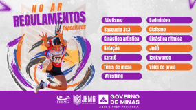 JEMG/2026: Publicados mais regulamentos específicos das etapas regional e estadual. Confira as modalidades!