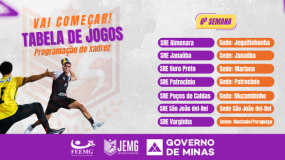 Já estão disponíveis as publicações das tabelas, dos chaveamentos/emparceiramentos e das programações do xadrez da 6ª semana de execução da etapa microrregional do JEMG/2026. Acesse e confira!