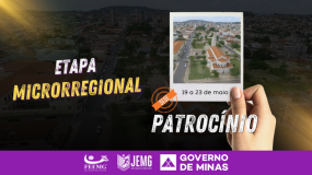 Patrocínio: sede da etapa microrregional. Tradição viva que inspira o futuro e fortalece o esporte escolar.