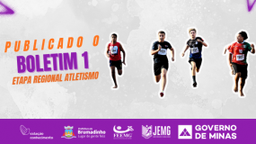 Etapa regional de atletismo do JEMG/2026 em Brumadinho. Boletins 1 já estão disponíveis.