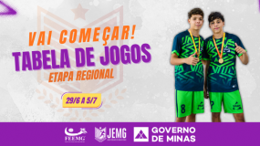 Já estão disponíveis as publicações das tabelas, dos chaveamentos/emparceiramentos e das programações do xadrez da etapa regional do JEMG/2026. Acesse e confira!